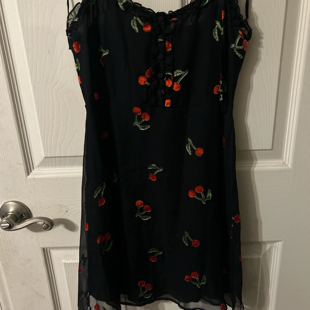 For Love and Lemons Cherry Print Mini Dress - Picture 4 of 7